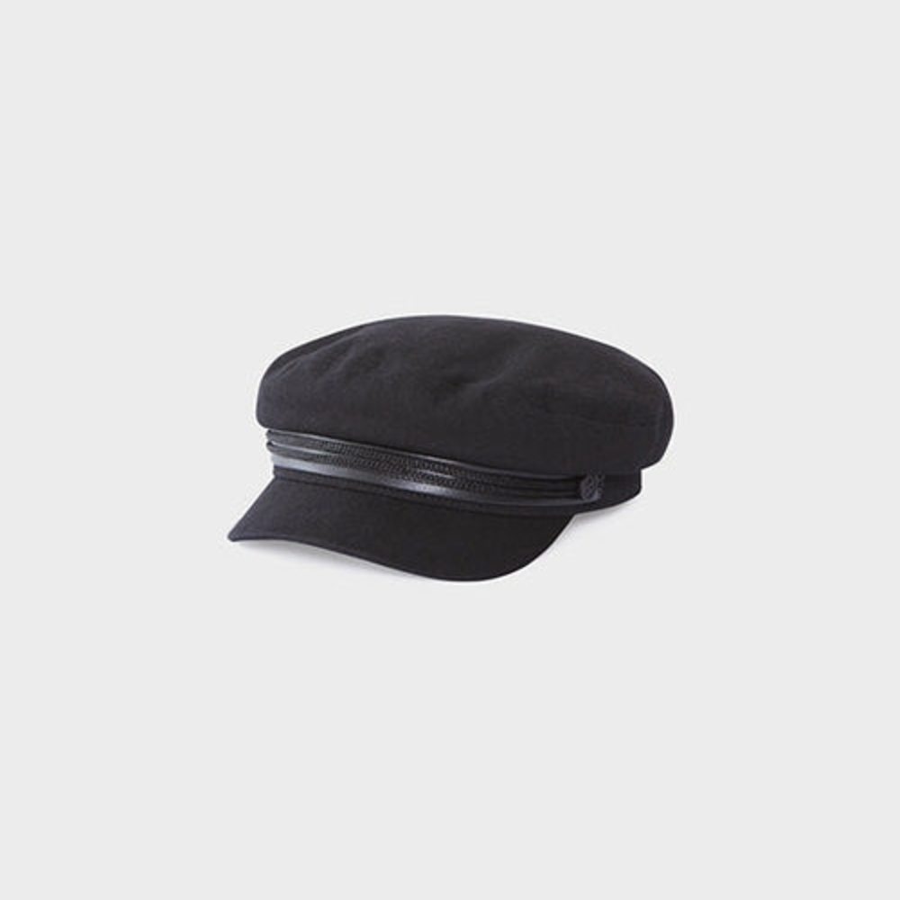 Black Newsboy Cap